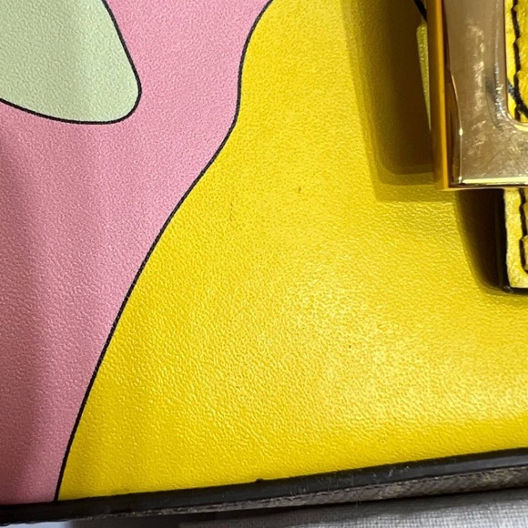 Fendi Antonio Lopez Baguette NM Bag Zucca Coated Canvas with Printed Leather Inl - Picture 11 of 12